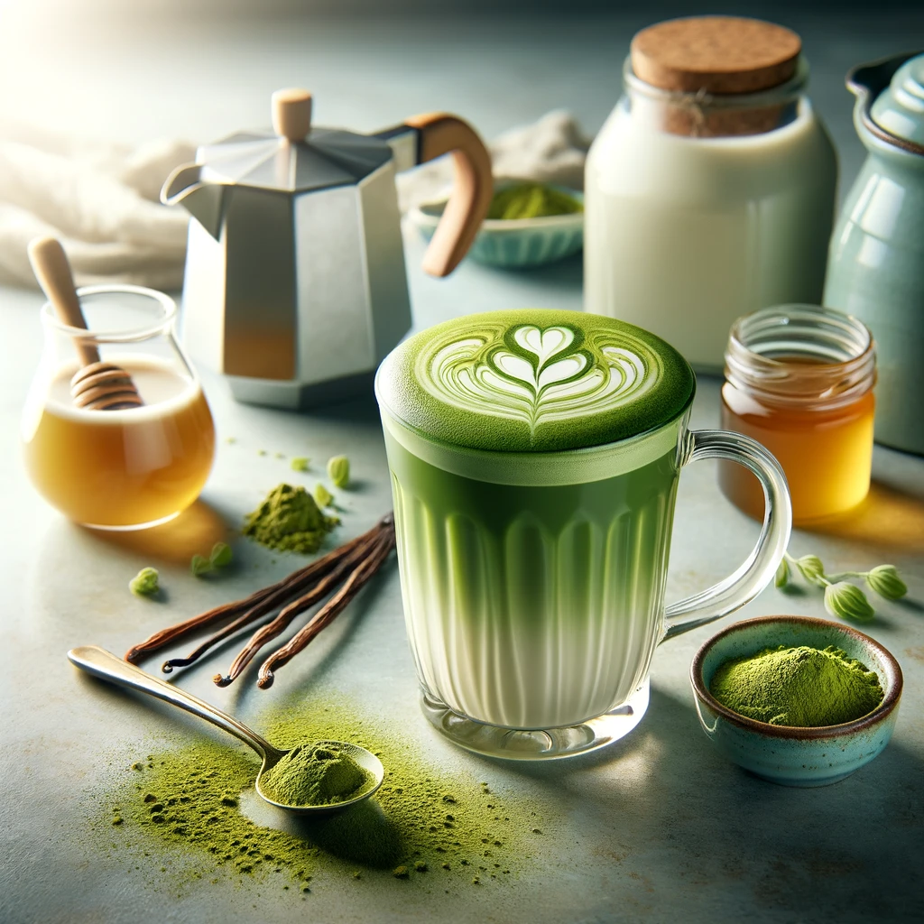 VANILLA HONEY MATCHA LATTE