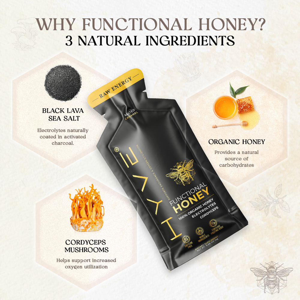 HYVE Performance - Raw Energy Functional Honey - 12 Pack